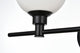 3 Light Black And Frosted White Bath Sconce