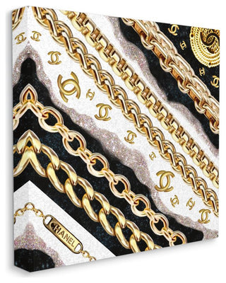 Elegant Fashion Chains and Glam Designer Pattern30x30