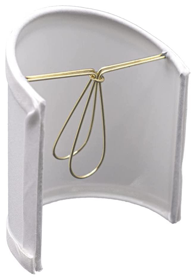 4.25" Clip On Wall Sconce Shield Half Lamp Shade, White