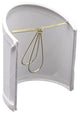 4.25" Clip On Wall Sconce Shield Half Lamp Shade, White