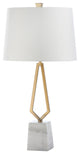Metal Table Lamp With Marble Base