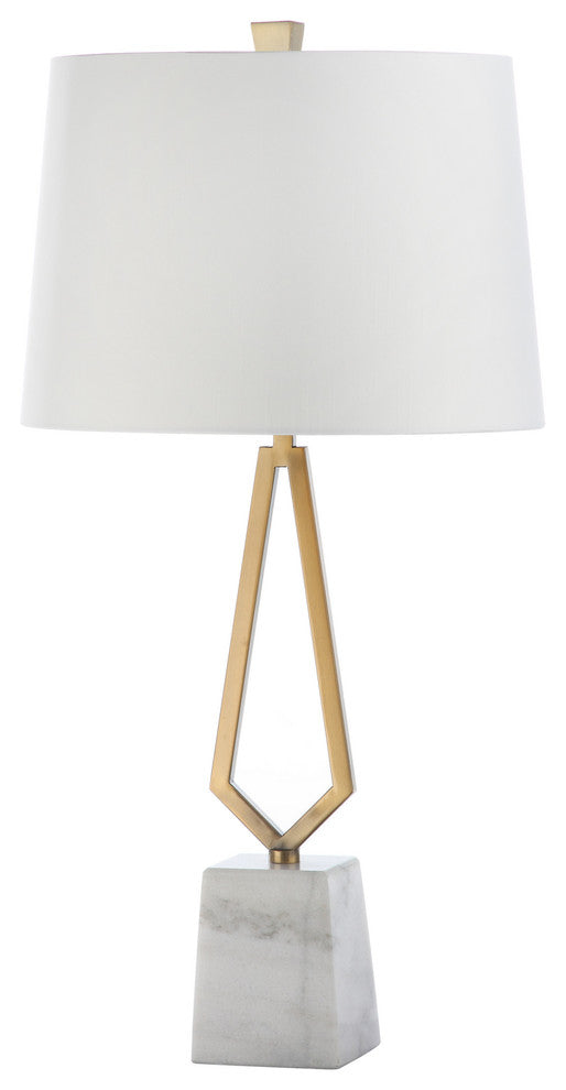 Metal Table Lamp With Marble Base