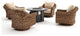 Cayman 5 Piece Fire Pit Chat Set, Heritage Brown