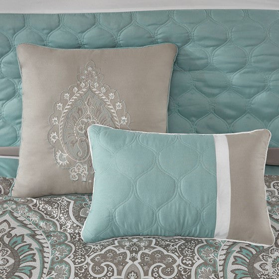 510 Design Shawnee 8 Piece Comforter Set, Seafoam, King