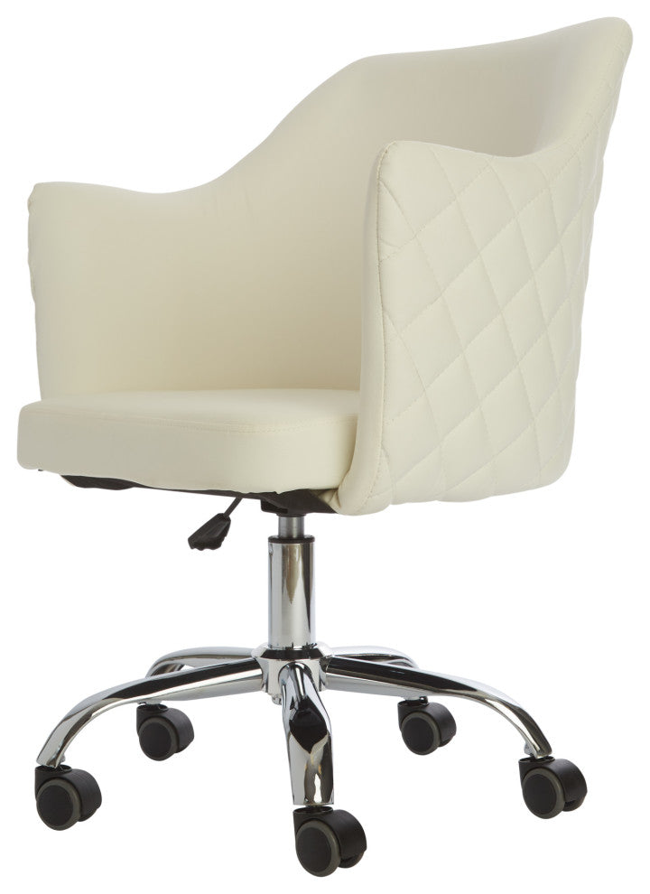 Coco Quilted Vanity Chair, White