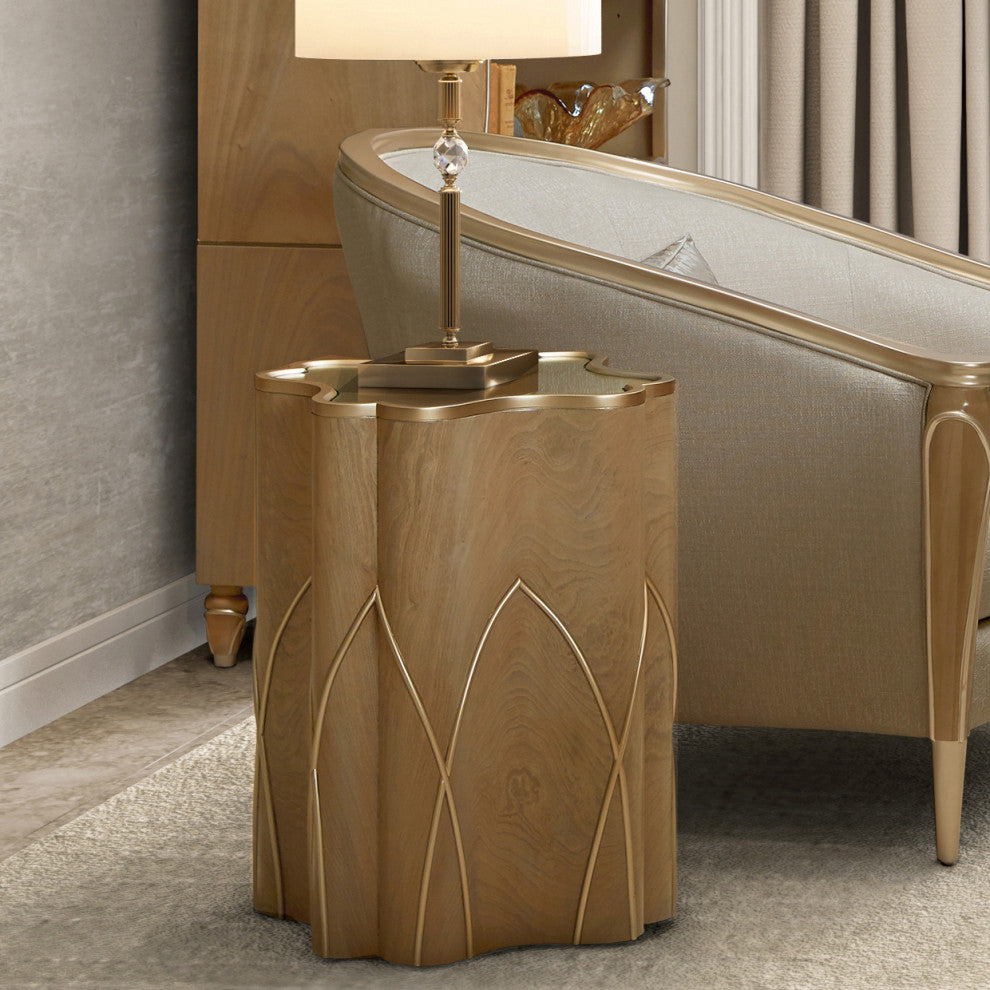 Villa Cherie Chairside Table - Caramel
