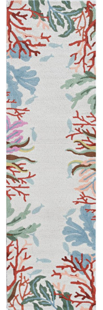 KAS Sonesta 2013 Ivory Lagoon Area Rug, 2'x7'6" Runner