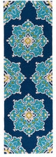 Surya Skye SKE-4005 4'x6' Rug, Navy/Sky Blue/White/Grass Green