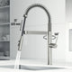 VIGO Edison Pro 20" H Single Handle Pull-Down Sprayer Kitchen Faucet, Stainless Steel