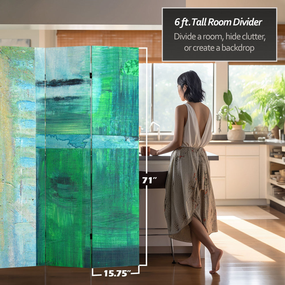 6' Tall Double Sided Ravello Canvas Room Divider