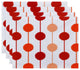 Brady Beads, Stripe Print Placemat, Set of 4, Orange