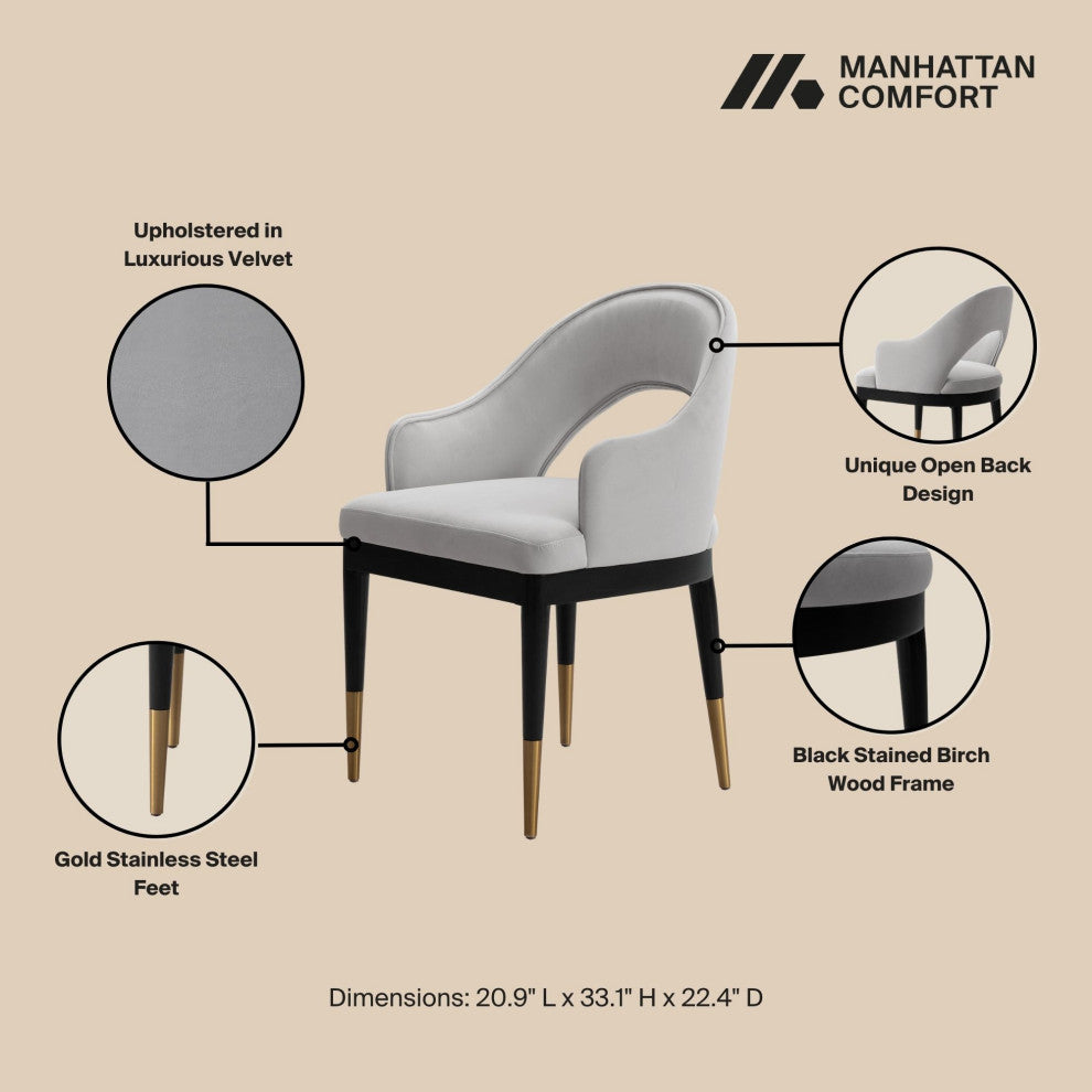 Manhattan Comfort 7-Piece Carrington and Rockaway Dining