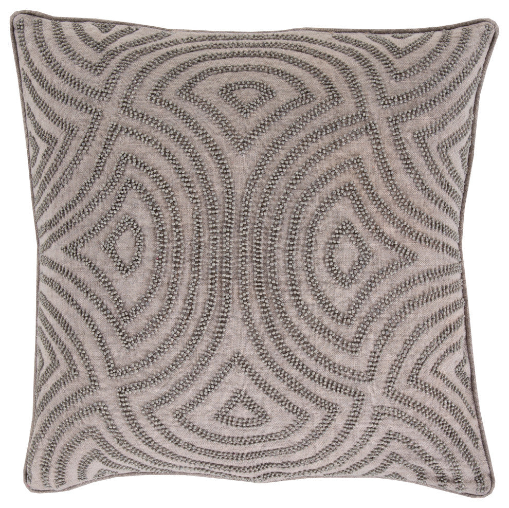 Surya Skinny Dip SKD-003 18"x18" Pillow Kit, Medium Gray