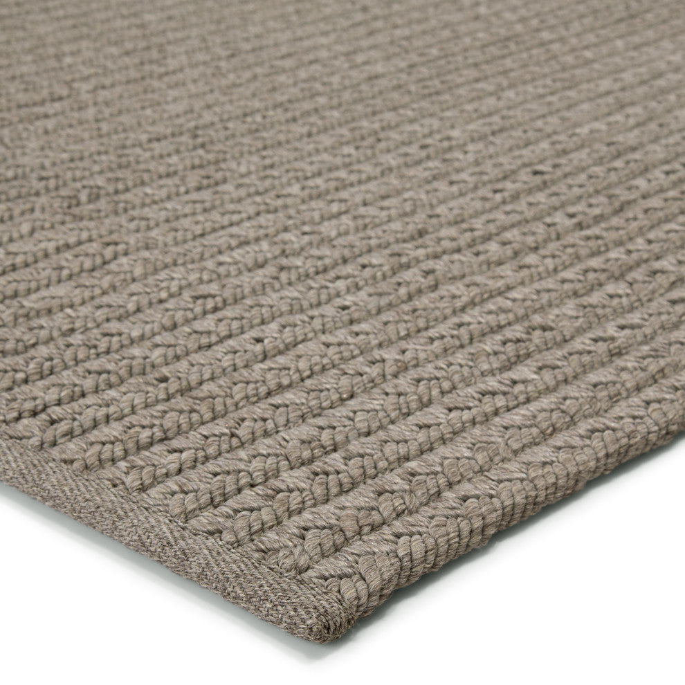 Jaipur Living Iver Indoor/Outdoor Solid Gray Area Rug, 2'6"x10'