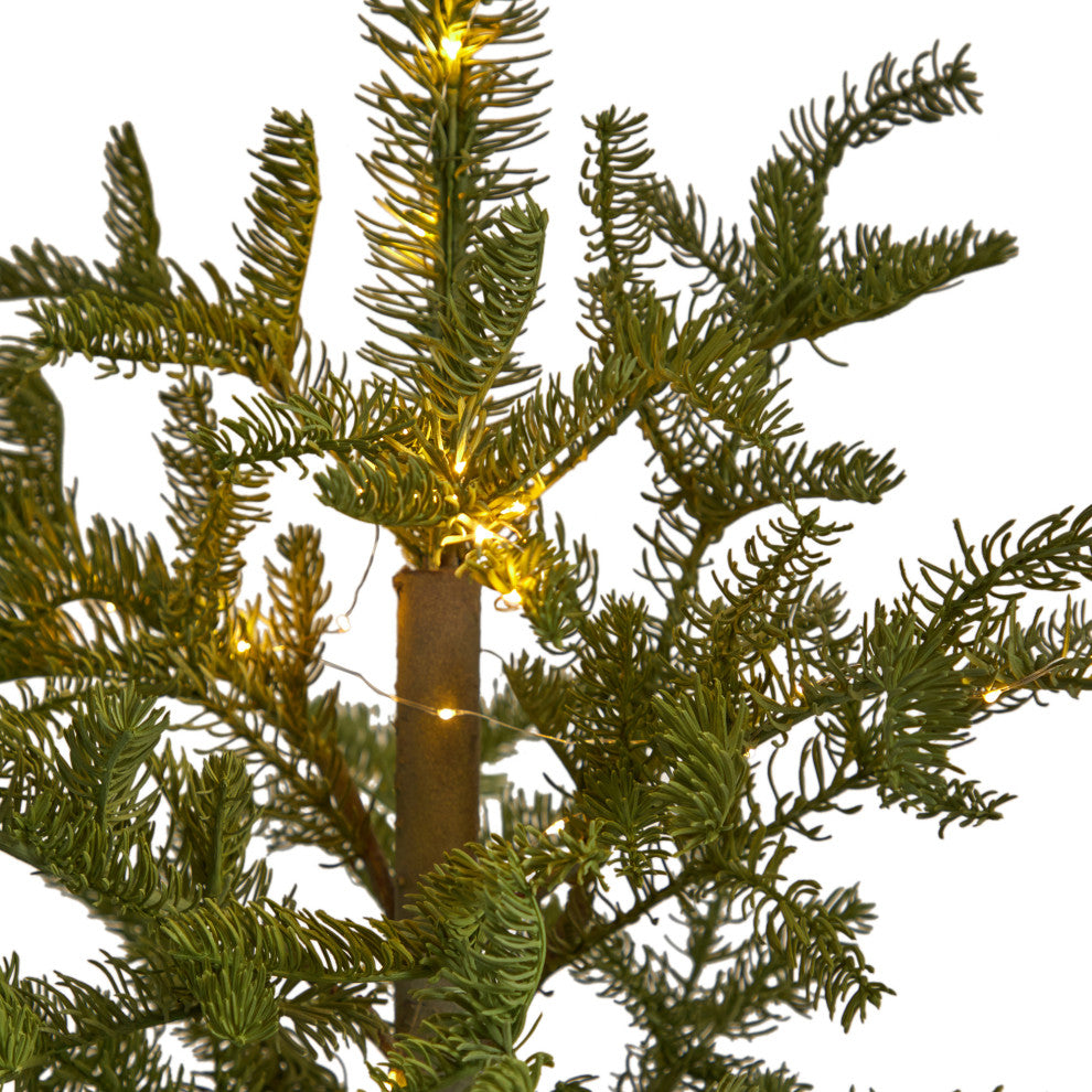 T3394 4.5 Pre-Lit Christmas Pine Artificial Tree in Decorative Planter