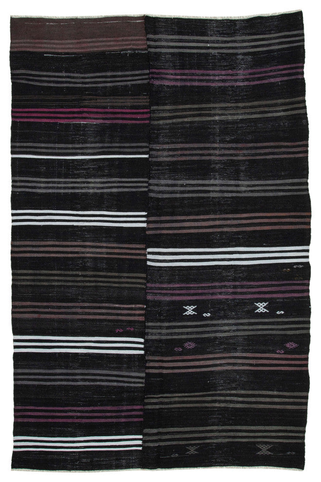 Rug N Carpet - Handmade Oriental 6' 7'' x 10' 7'' Rustic Wool Kilim Rug
