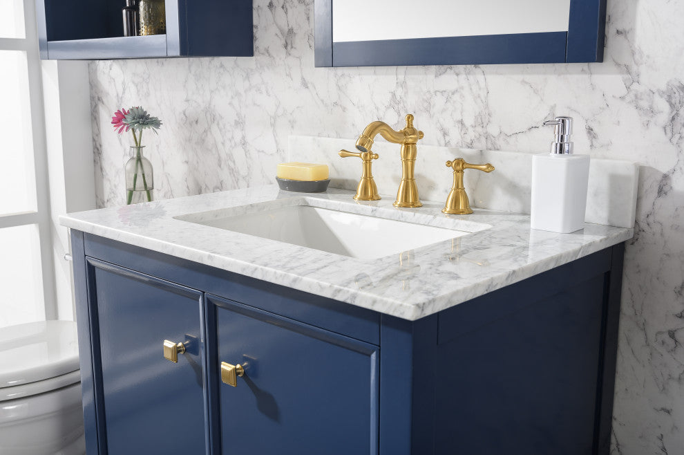 30" Single Sink Vanity Cabinet, Blue