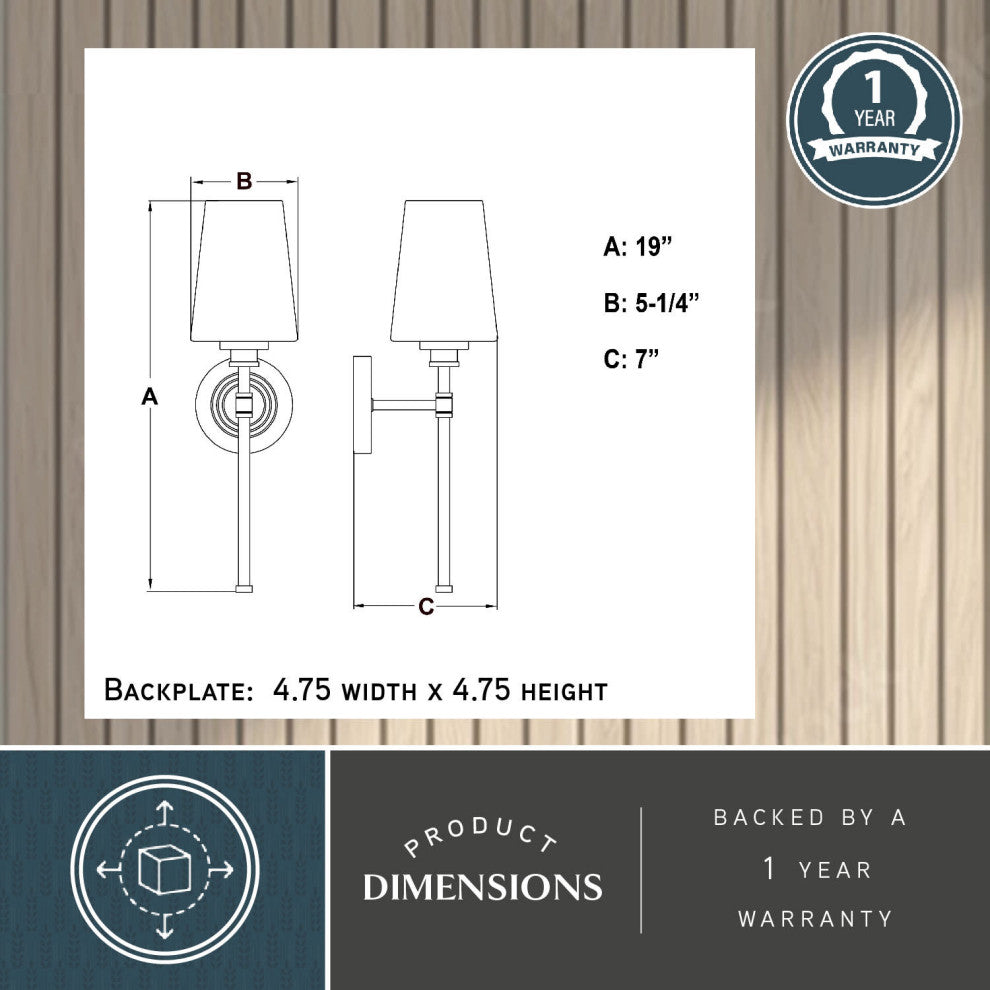Clark Wall Light Satin Nickel
