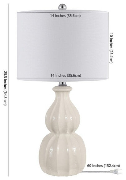 Safavieh Wade Ceramic Table Lamp Ivory