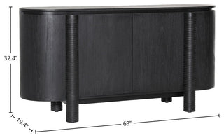 Starlight 63" Wide Sideboard, Black