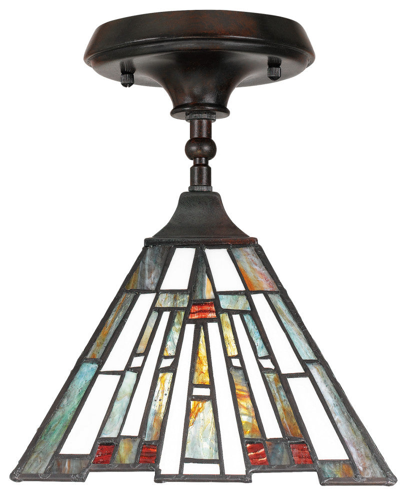 Quoizel TFMK1508 Maybeck 1 Light 8"W Mini Pendant / Semi-Flush - Valiant Bronze