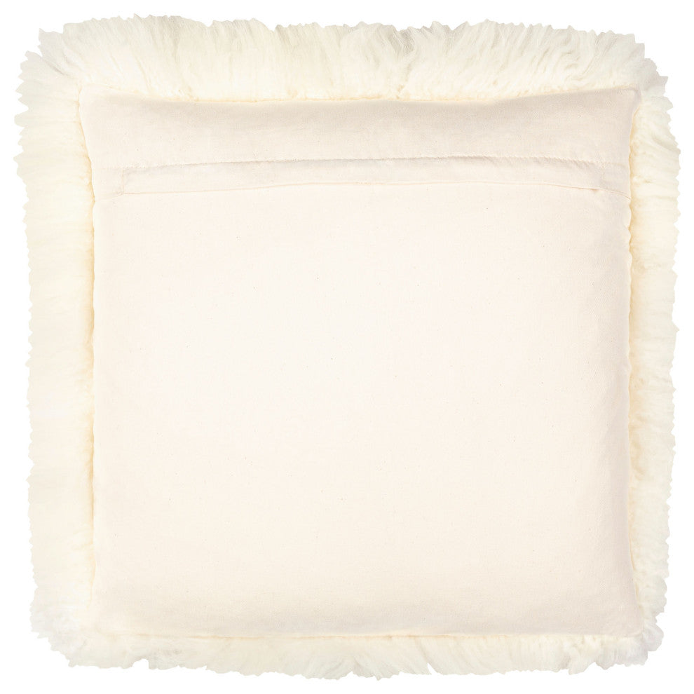 Surya Utah Cream Pillow Cover 20"H X 20"W