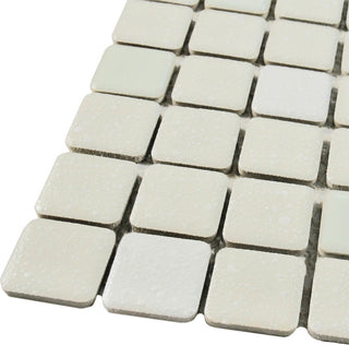 Crystalline Mosaic Floor and Wall Tile, Pistachio, Sample