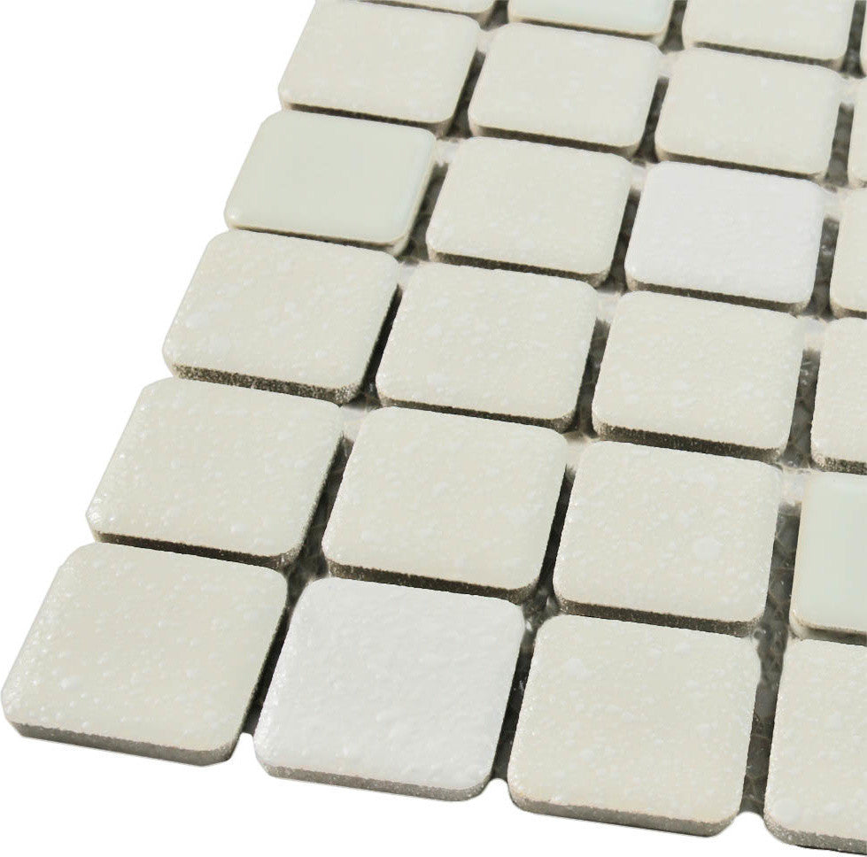 Crystalline Mosaic Floor and Wall Tile, Pistachio, Sample