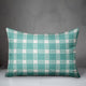 Blue Plaid Throw Pillow