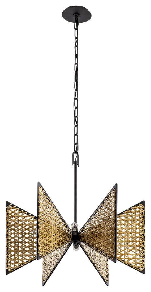 Machina 6-Lt Chandelier - Matte Black/Sulahiya