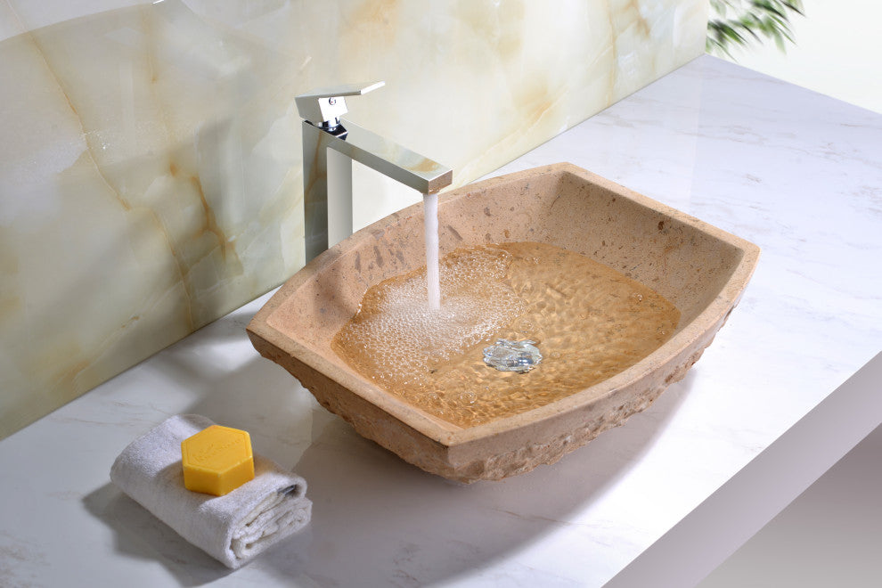 ANZZI Moon Series Exotic Stone Bathroom Vessel Sink