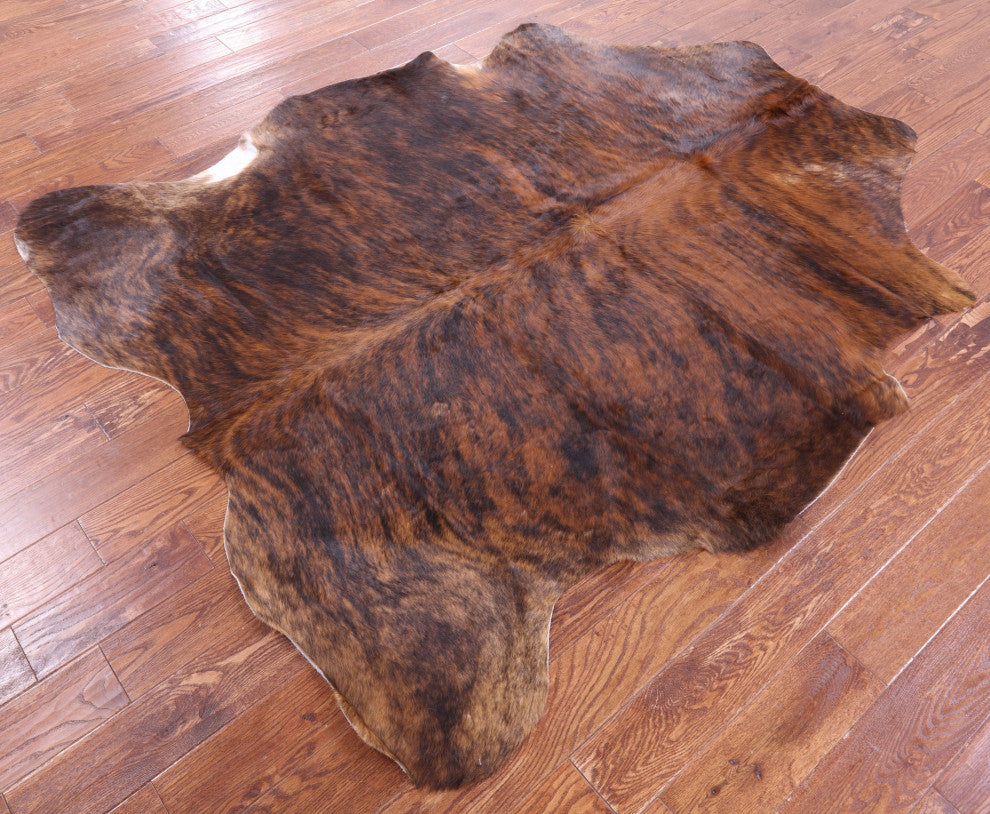 Organic Natural Hair-On Cowhide Area Rug 7' 4" X 5' 11" C1446