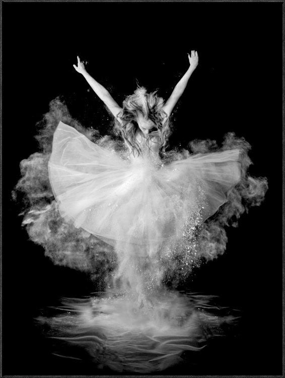 "Powder Burst" Framed Canvas Giclee by Pauline Pentony Ba, 31x41"