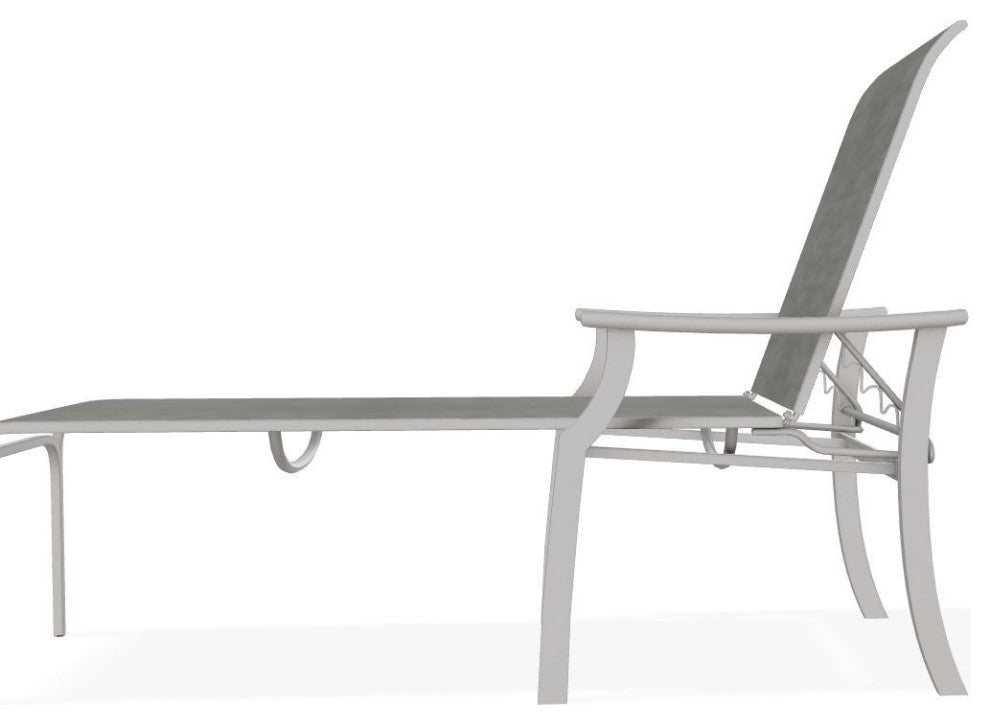 St. Catherine Sling 4-Position Outdoor Chaise Lounge, Sicily/Warm Gray