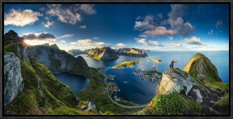 "Reinebringen Views" Framed Canvas Giclee by Dr. Nicholas Roemmelt, 23x12"