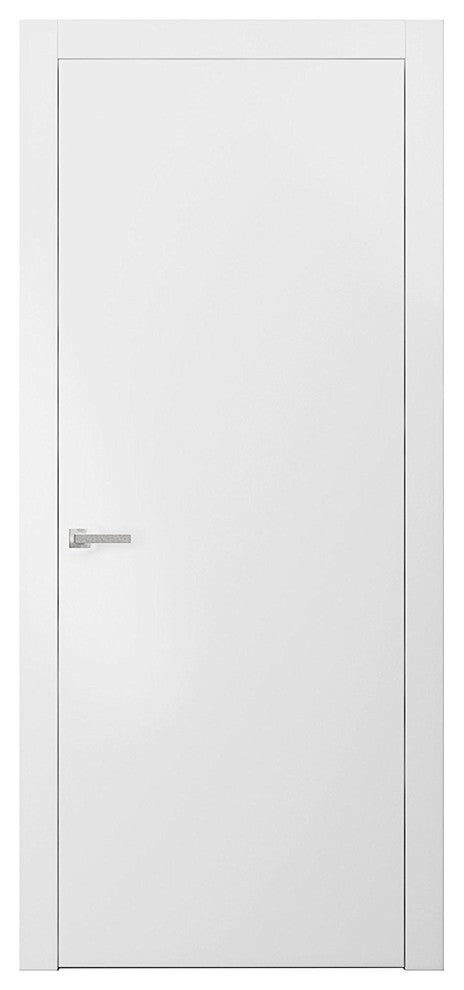 Wood Eco-Veneer Modern Door Slab 30 x 80 | Planum 0010 White Silk
