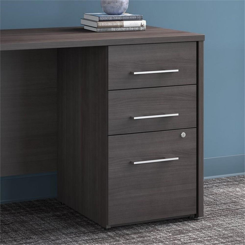 Office 500 16W 3 Drawer File Cabinet in Storm Gray - Engineered Wood