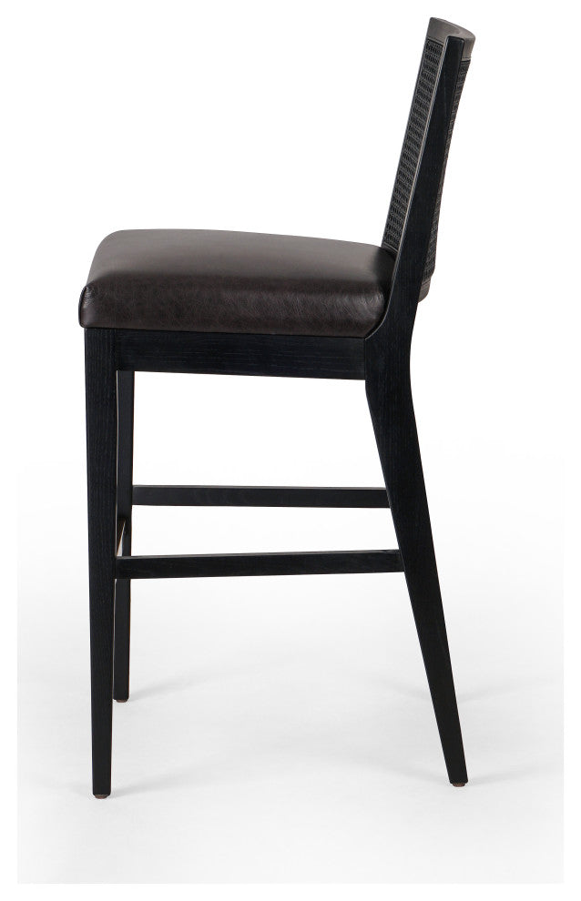 Antonia Armless Dining Stool-Black-Bar