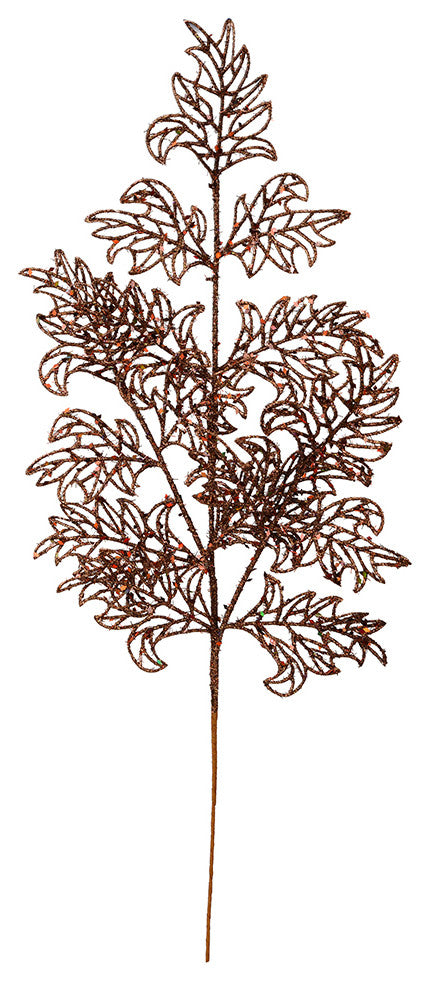 Vickerman 22" Chocolate Glit Lace Holly Spry 12/Bg