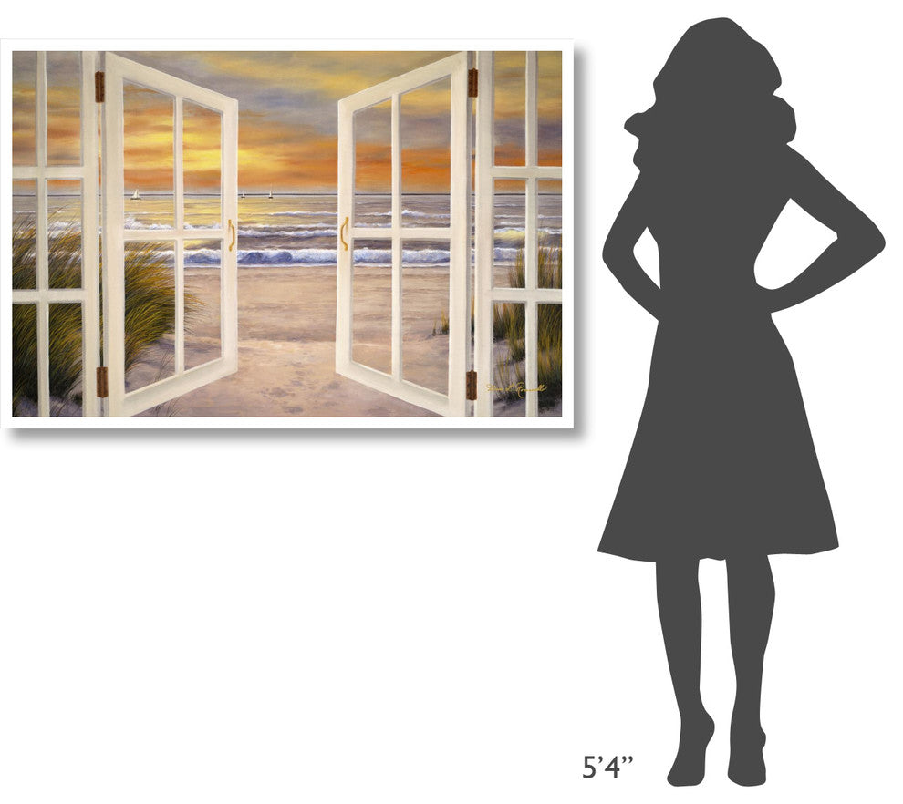 "Sunset Beach" Digital Paper Print by Diane Romanello, 50"x34"