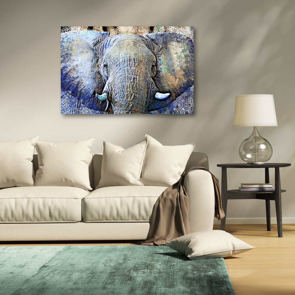 "Purple Elephant" Gallery-Wrapped Canvas Wall Art, 24"x36"