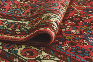 Fine Vintage Distressed Yul Red/Ivory Runner, 3'6 x 10'3