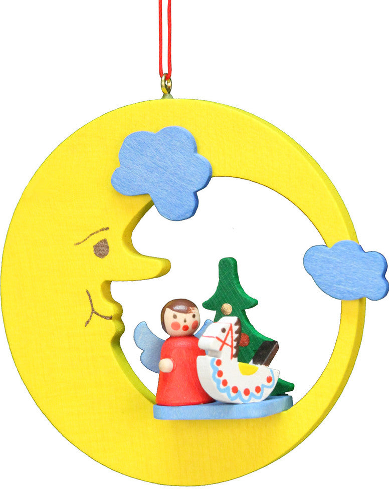 Christian Ulbricht Ornament- Angel With Toy In Moon