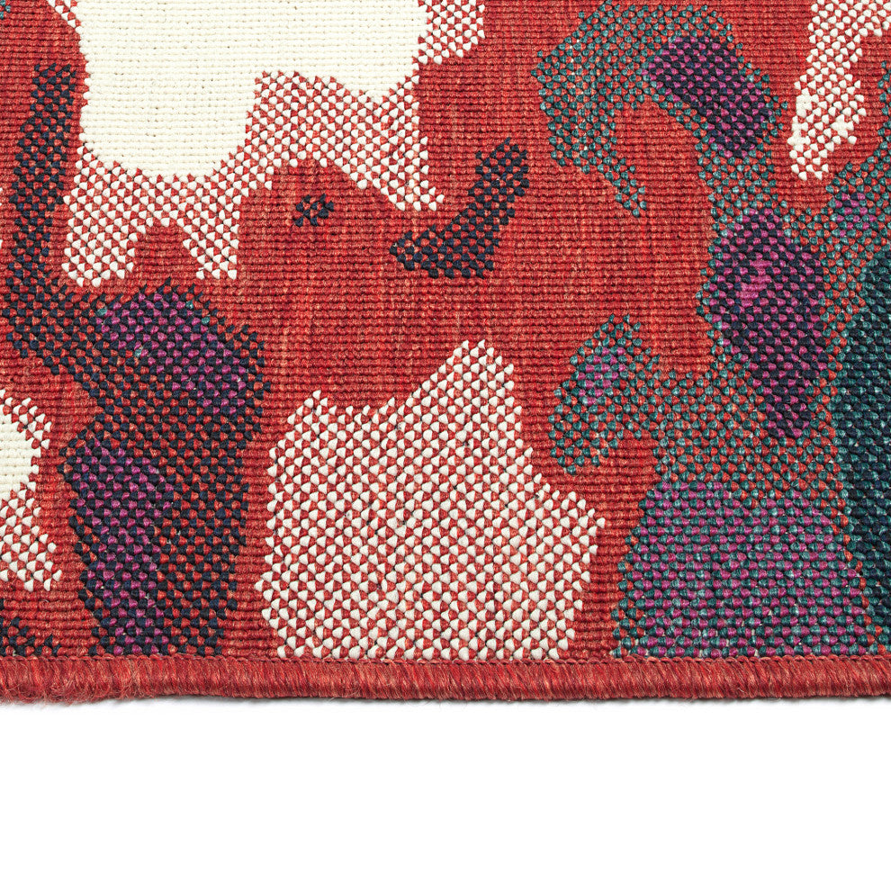 Pianta Red 3'11" x 5'7" Rectangle Area Rug