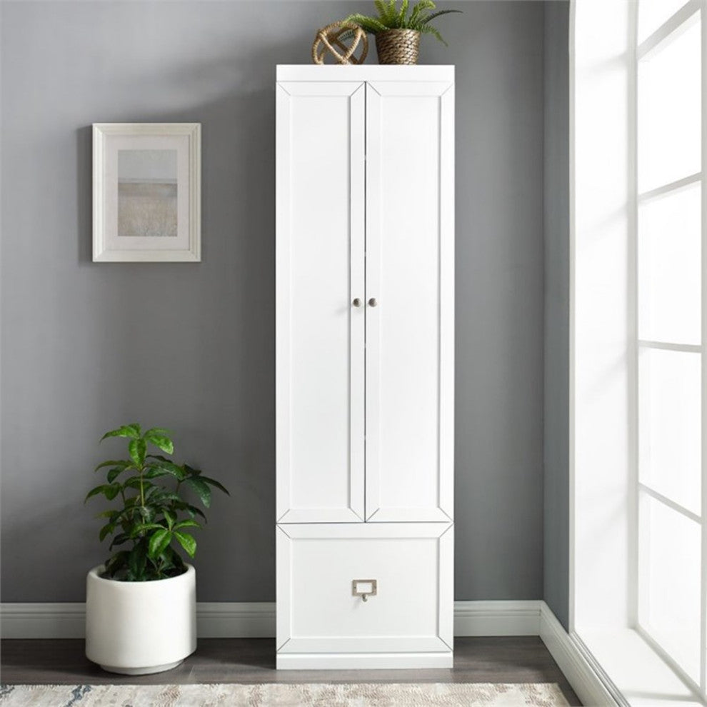 Crosley Furniture Harper Wood Convertible Pantry Closet in White