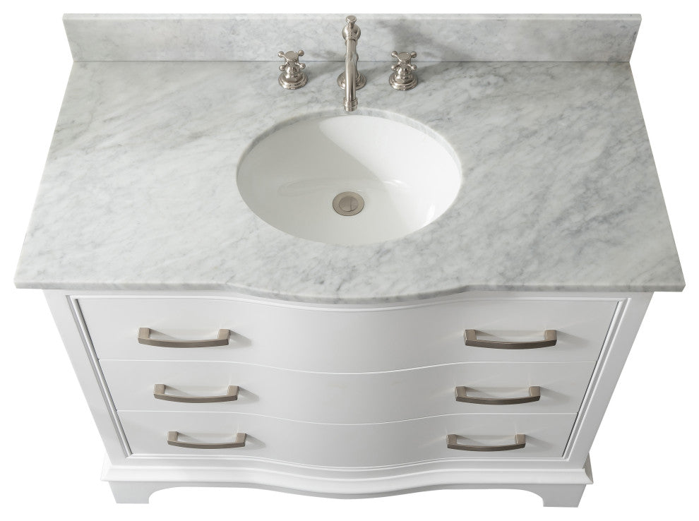 Monroe 42" Bathroom Vanity, White
