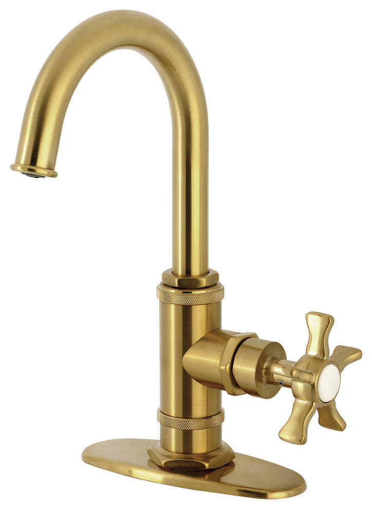 Kingston Brass KSD850.NX Hamilton 1.8 GPM 1 Hole Bar Faucet - - Brushed Brass