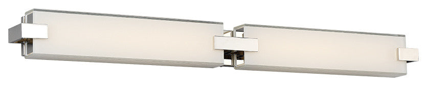 Bliss 36" LED Bathroom Vanity & Wall Light 2700K, Polished Nickel