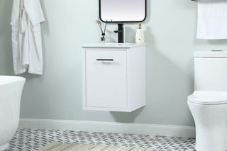 Home Living 19" Midcentury Modern White-Light Bathroom Vanity
