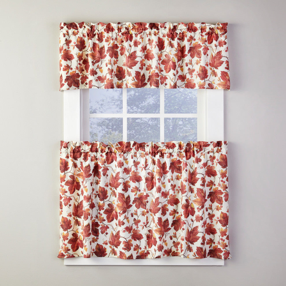 SKL Home Falling Leaves Tier Pair, 57"x36", Spice